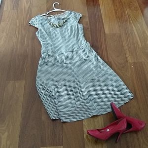 Anne Klein khaki and black dress.  Very flattering